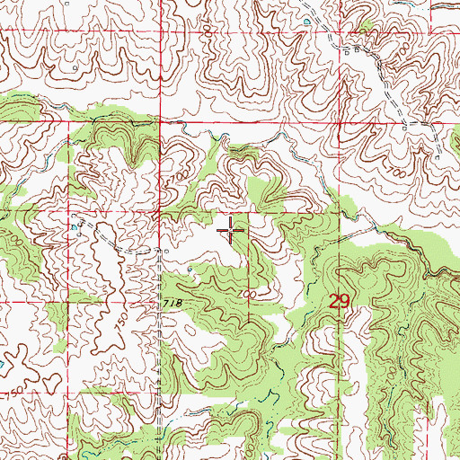 Topographic Map of Elgin School (historical), MO