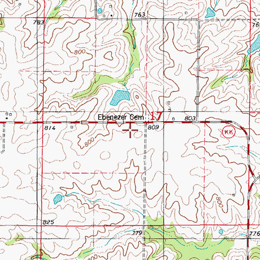 Topographic Map of Schwanda School (historical), MO