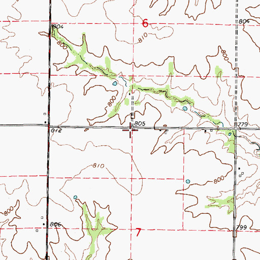 Topographic Map of Enterprise School (historical), MO