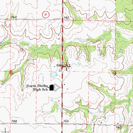 Topographic Map of Rookwood School (historical), MO