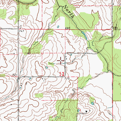 Topographic Map of Nesbit School (historical), MO