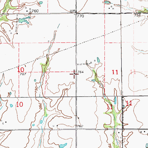 Topographic Map of Prairie View School (historical), MO