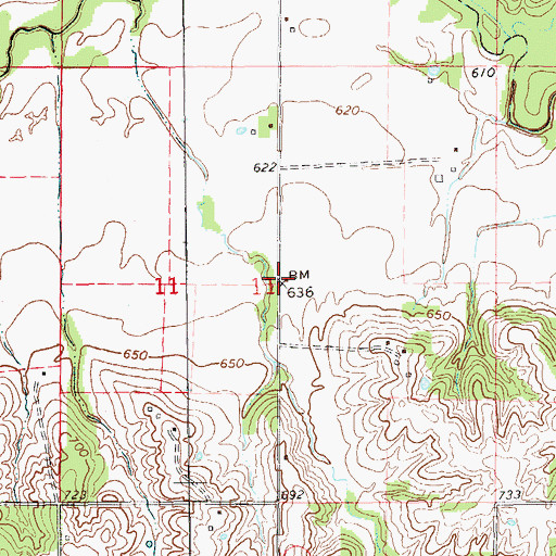 Topographic Map of Parsons School (historical), MO