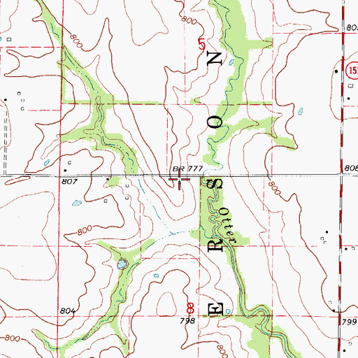 Topographic Map of Sale School (historical), MO