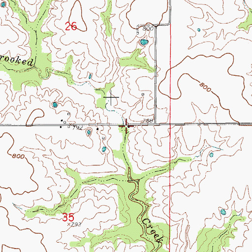 Topographic Map of Chinn School (historical), MO