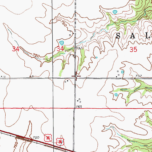 Topographic Map of Graham School (historical), MO