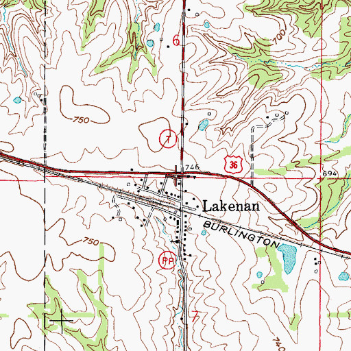 Topographic Map of Saint Roses Catholic Church, MO