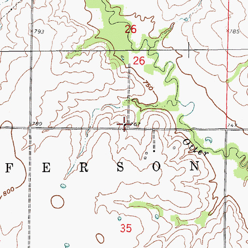 Topographic Map of Martin School (historical), MO