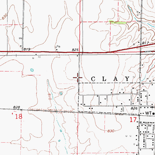 Topographic Map of Wilson and Evans Mill (historical), MO