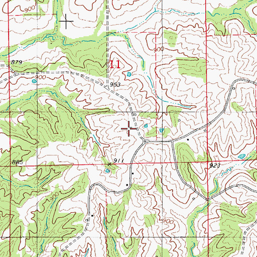 Topographic Map of Watkins School (historical), MO