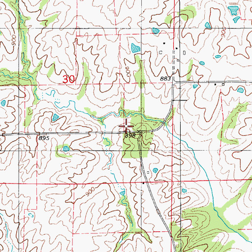 Topographic Map of Mount Vernon School (historical), MO