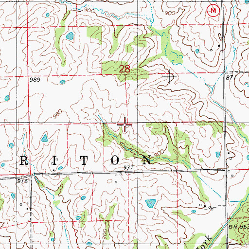 Topographic Map of Liberty School (historical), MO
