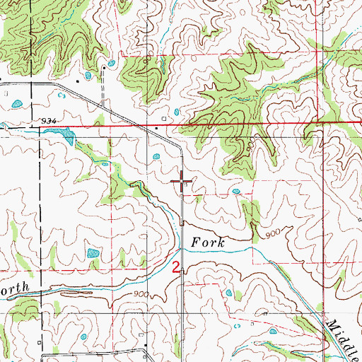 Topographic Map of Mount Tabor School (historical), MO