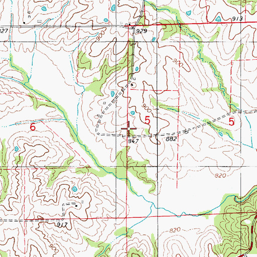 Topographic Map of Melvin School (historical), MO