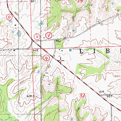 Topographic Map of Tipp School (historical), MO
