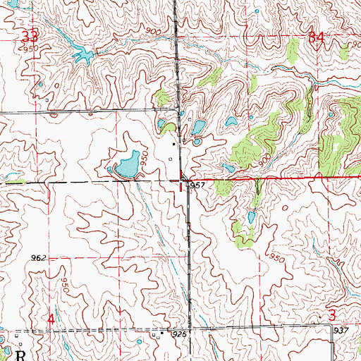 Topographic Map of Fairview School (historical), MO