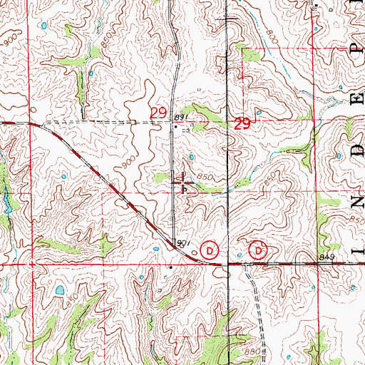 Topographic Map of Coffey School (historical), MO