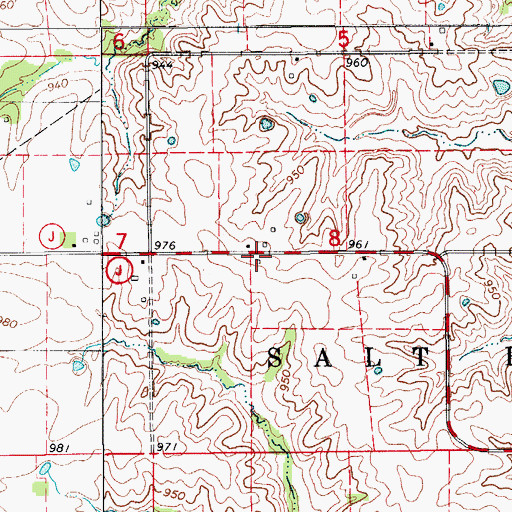 Topographic Map of Pleasant View School (historical), MO