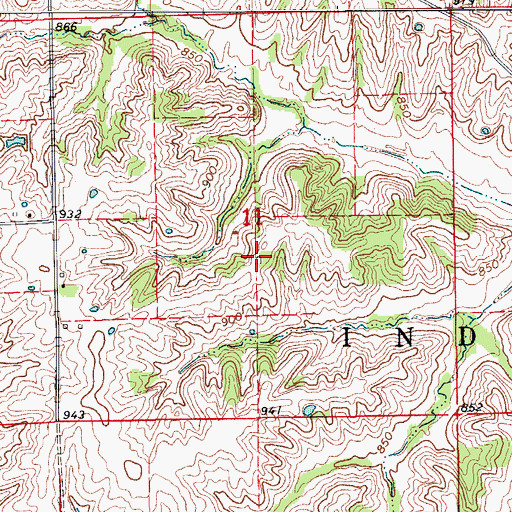 Topographic Map of Union School (historical), MO