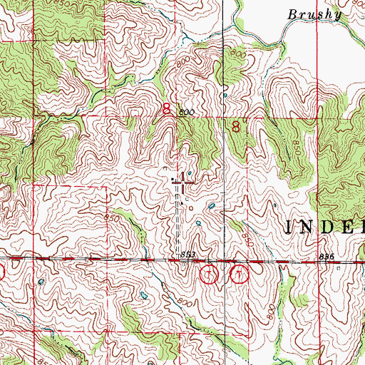 Topographic Map of Energy School (historical), MO