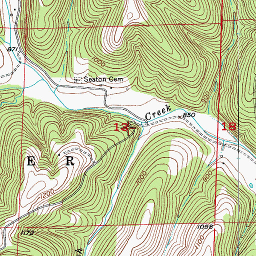 Topographic Map of Antioch (historical), MO