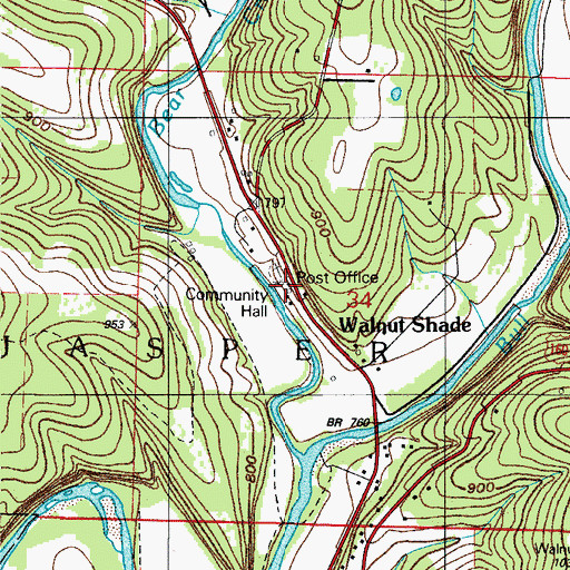 Topographic Map of Ironside School (historical), MO