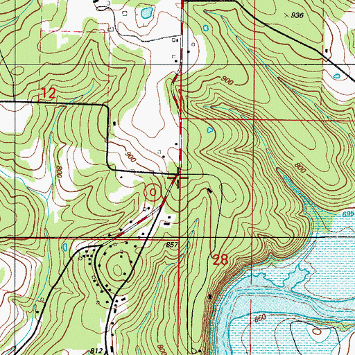 Topographic Map of Wilson School (historical), MO