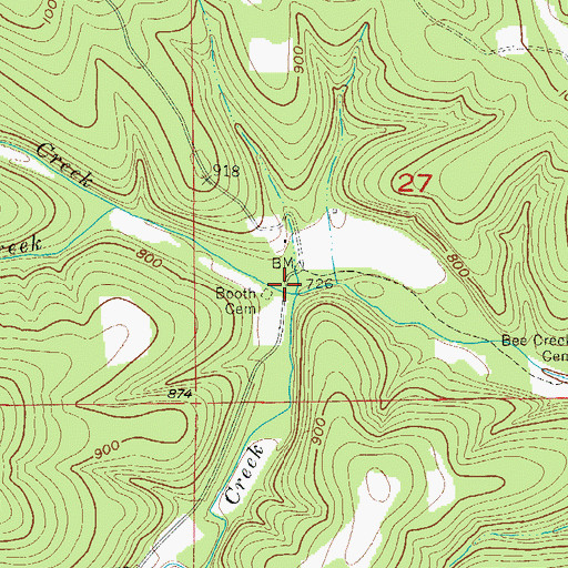 Topographic Map of Fox Creek Hollow, MO