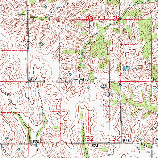 Topographic Map of Pleasant Hill School (historical), MO
