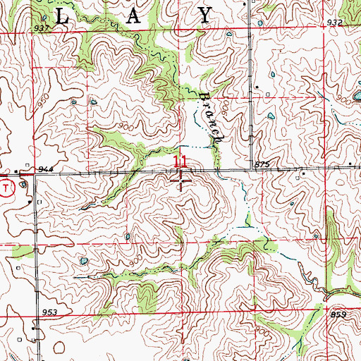 Topographic Map of Olive Hill School (historical), MO