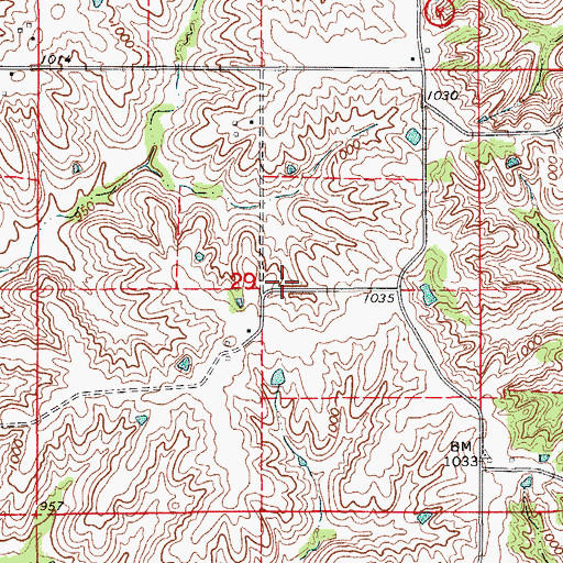 Topographic Map of Maple Grove School (historical), MO