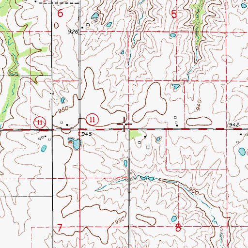 Topographic Map of Fairview School (historical), MO
