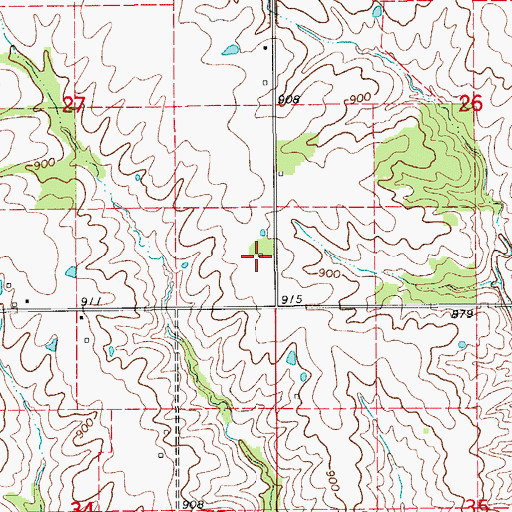 Topographic Map of Banner School (historical), MO