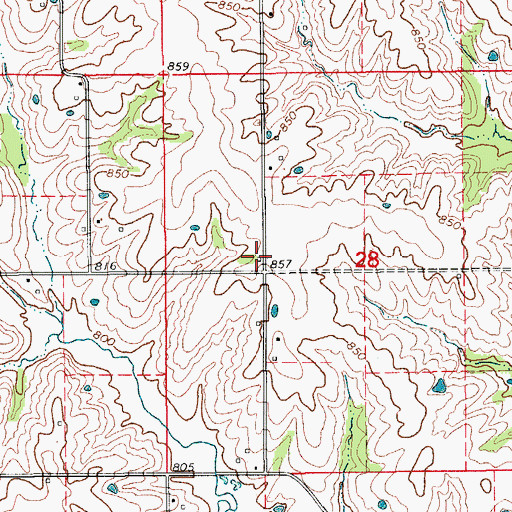 Topographic Map of Star School (historical), MO