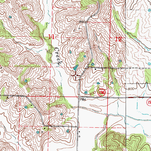 Topographic Map of Knapp School (historical), MO