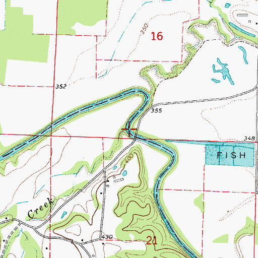 Topographic Map of Rogers Creek, AR