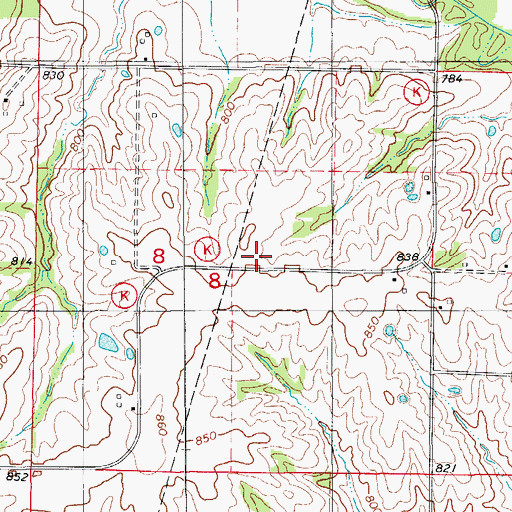 Topographic Map of Bear Creek School (historical), MO