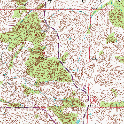 Topographic Map of Roger School (historical), MO