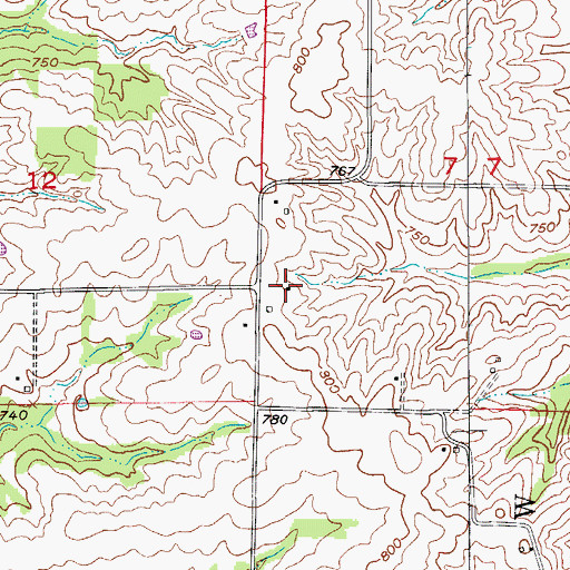 Topographic Map of Morrow School (historical), MO