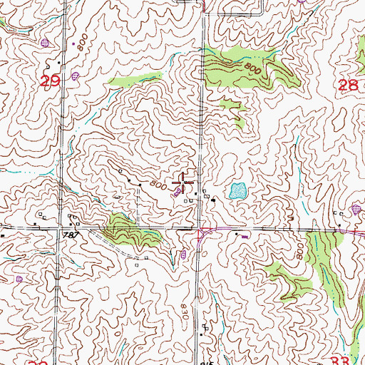 Topographic Map of Brammer School (historical), MO