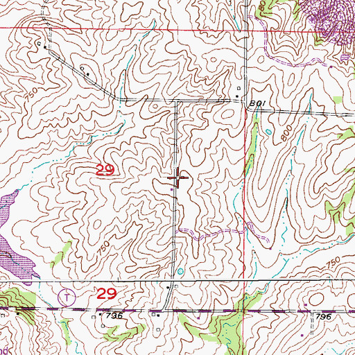 Topographic Map of Leathers School (historical), MO