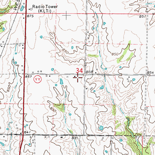 Topographic Map of Fox School (historical), MO