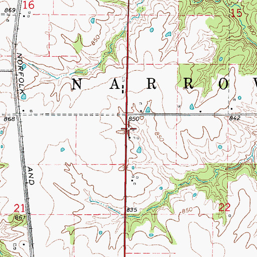 Topographic Map of Brock School (historical), MO