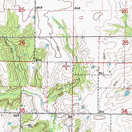 Topographic Map of Mount Vernon School (historical), MO