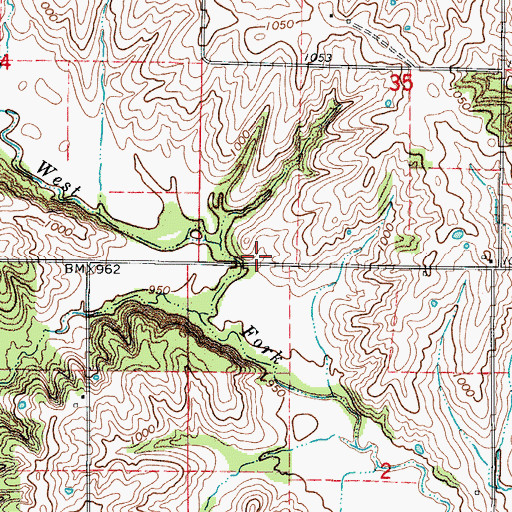 Topographic Map of Tinkham School (historical), MO