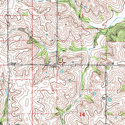 Topographic Map of White School (historical), MO
