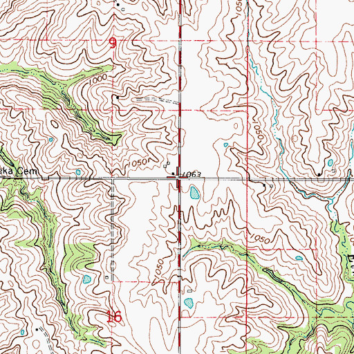 Topographic Map of Wyreka, MO