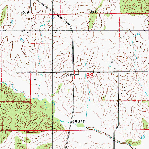 Topographic Map of King School (historical), MO