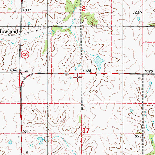Topographic Map of Stringtown School (historical), MO