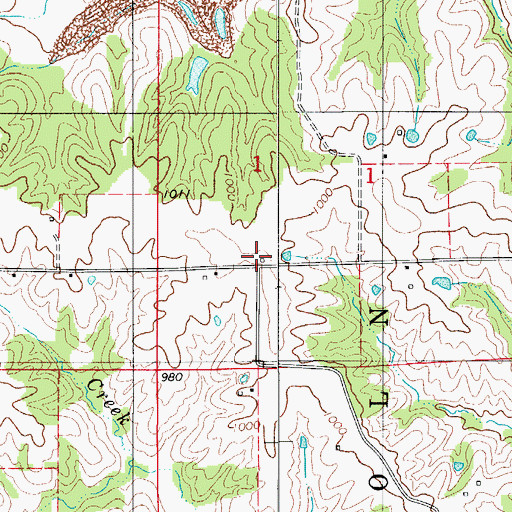Topographic Map of Carr School (historical), MO